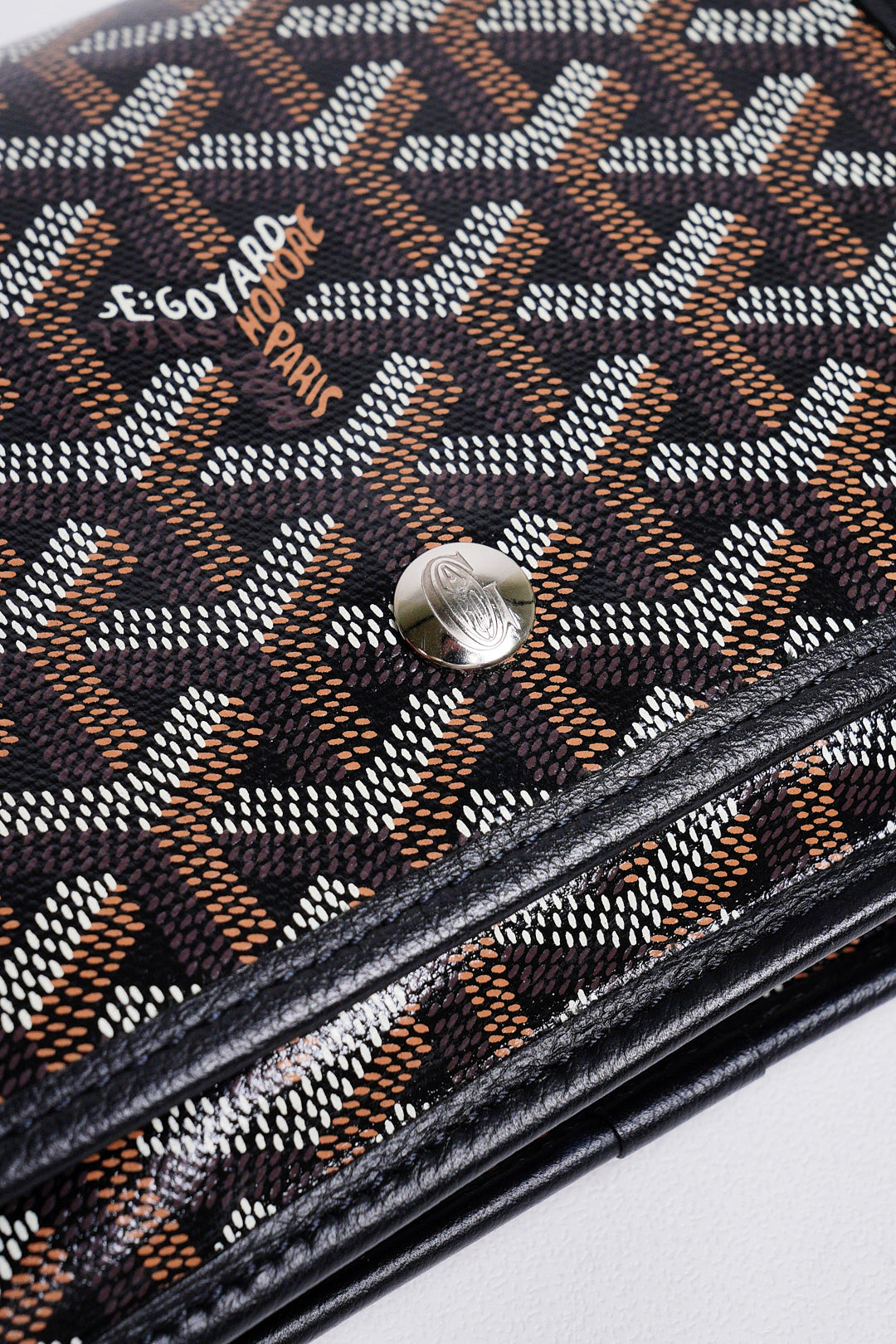GOYARD PLUMET 經典LOGO翻蓋扁斜背包