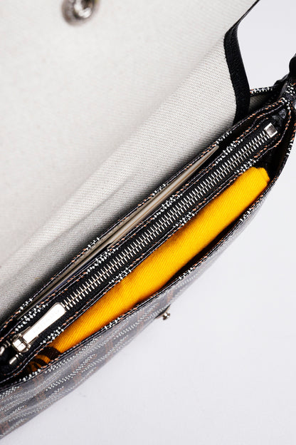 GOYARD PLUMET 經典LOGO翻蓋扁斜背包