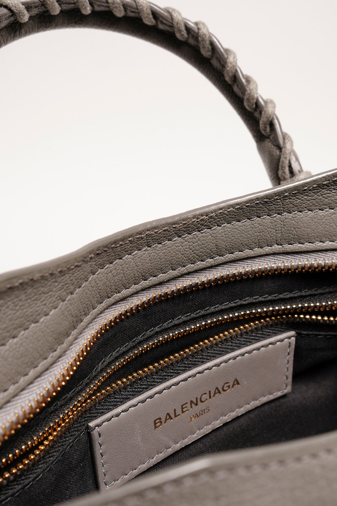 巴黎世家BALENCIAGA S City Edge機車包（灰色）