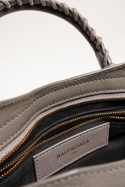 巴黎世家BALENCIAGA S City Edge機車包（灰色）