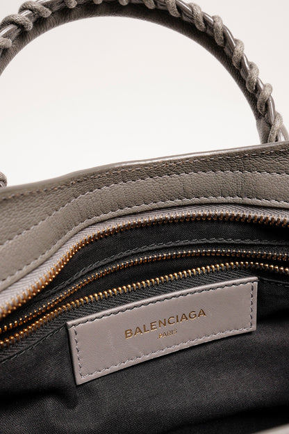 巴黎世家BALENCIAGA S City Edge機車包（灰色）