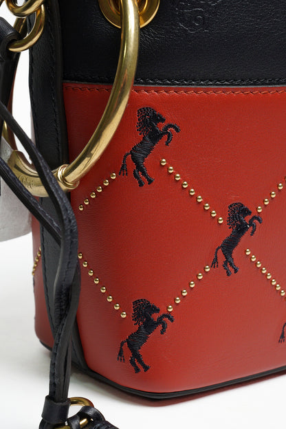 CHLOE ROY BUCKET 刺繡小馬束口手提兩用水桶包.