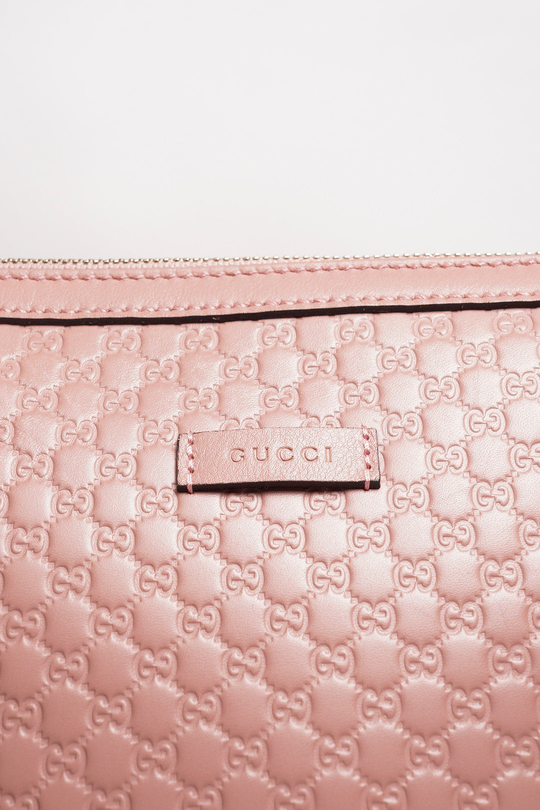 Gucci  雙G皮革兩用包- 粉色