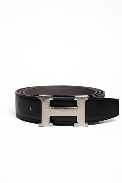 HERMES  H Striee皮帶釦 & 雙面皮腰帶32 mm