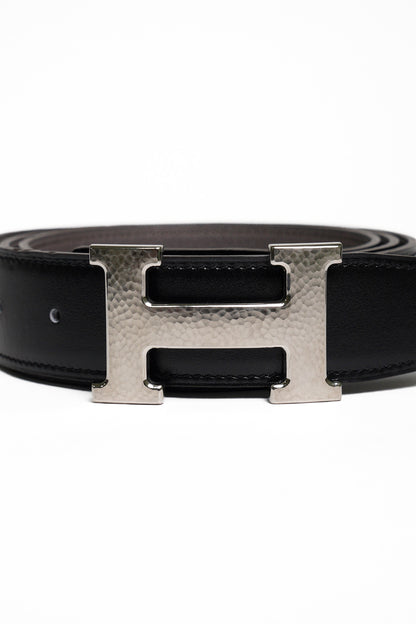 HERMES  H Striee皮帶釦 & 雙面皮腰帶32 mm