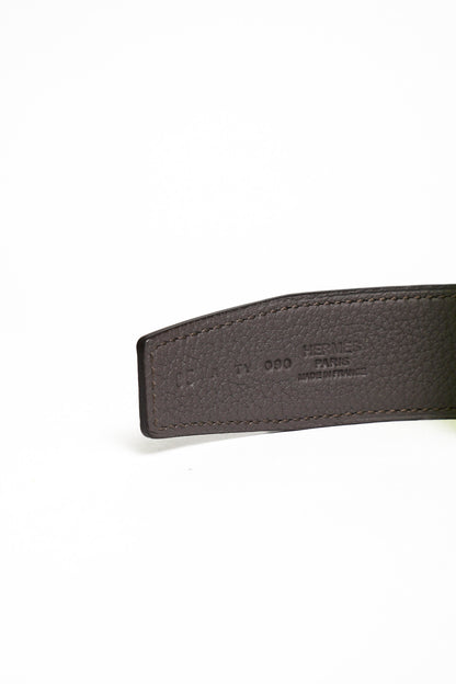 HERMES  H Striee皮帶釦 & 雙面皮腰帶32 mm