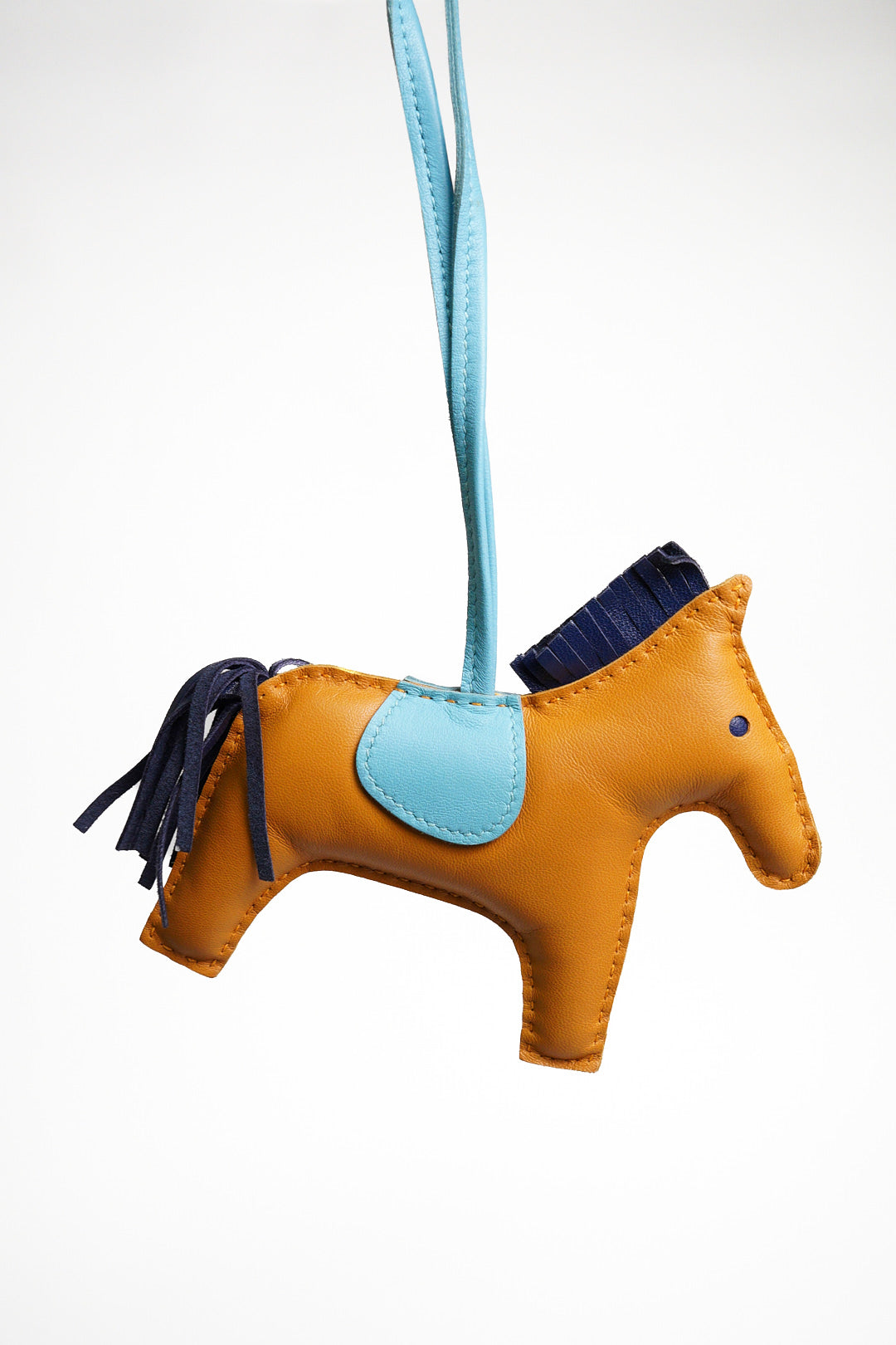 HERMES 愛馬仕小羊皮手工馬兒吊飾