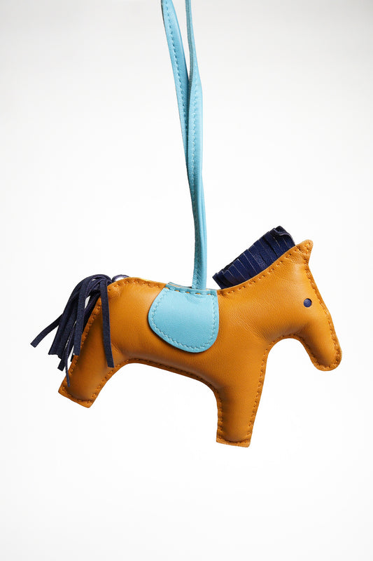 HERMES 愛馬仕小羊皮手工馬兒吊飾