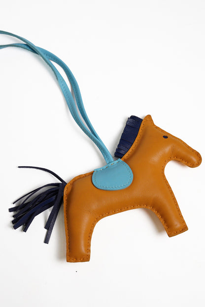 HERMES 愛馬仕小羊皮手工馬兒吊飾