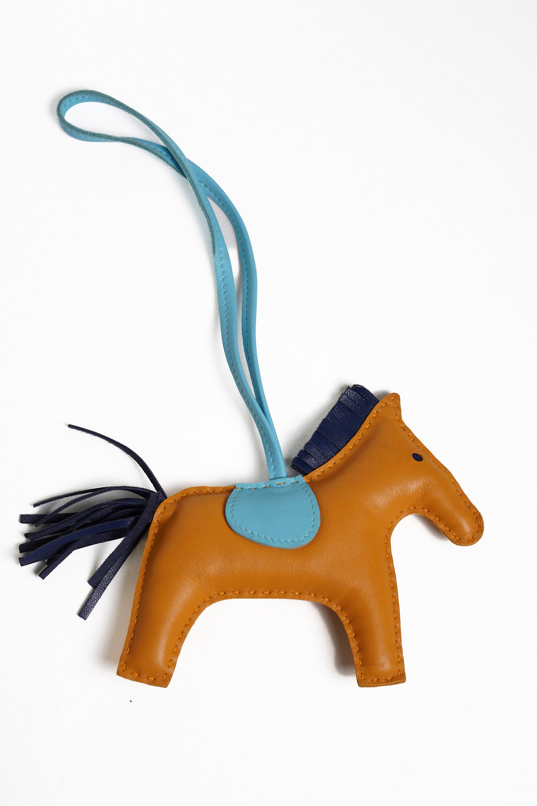 HERMES 愛馬仕小羊皮手工馬兒吊飾