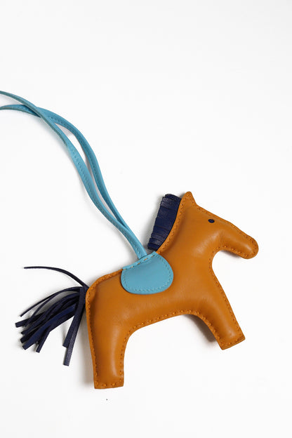 HERMES 愛馬仕小羊皮手工馬兒吊飾