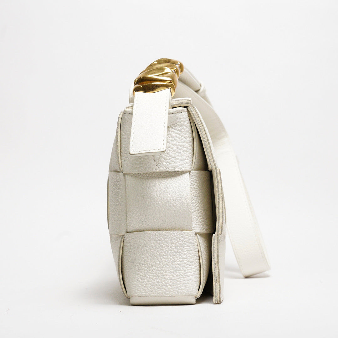 BOTTEGA VENETA 編織肩背包/斜背包 （白色）