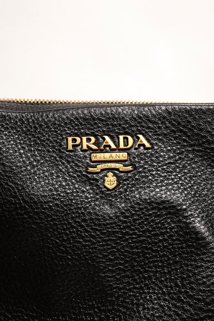 Prada黑金雙層荔紋相機包x