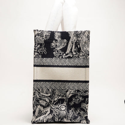 DIOR 藏青色叢林主題 中型刺繡托特包