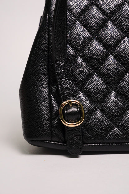 CHANEL 黑金雙肩包 青蛙包 小號