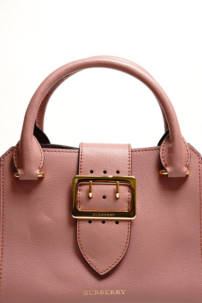 Burberry Buckle 牛皮純色字母logo 單肩包（玫瑰粉色）附兩種背帶