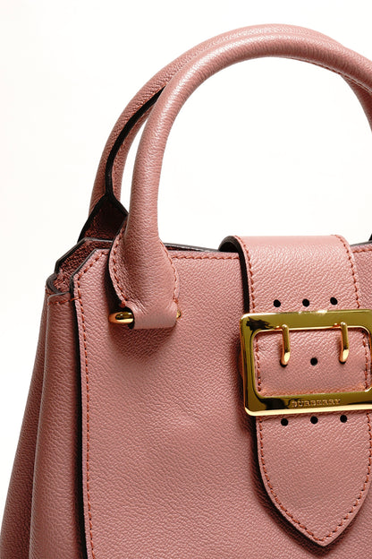 Burberry Buckle 牛皮純色字母logo 單肩包（玫瑰粉色）附兩種背帶