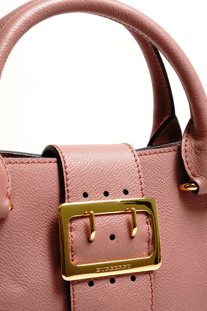 Burberry Buckle 牛皮純色字母logo 單肩包（玫瑰粉色）附兩種背帶