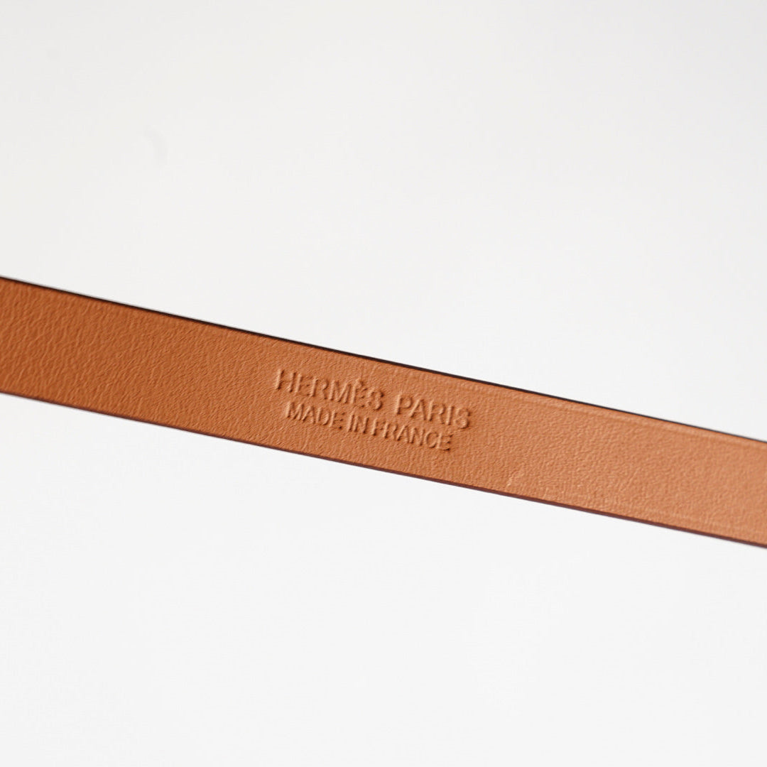 Hermès     Mini Kelly Double Tour bracelet 棕色配玫瑰金色