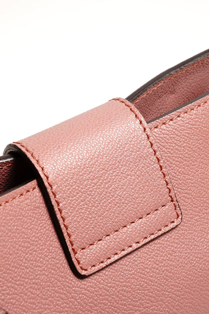 Burberry Buckle 牛皮純色字母logo 單肩包（玫瑰粉色）附兩種背帶