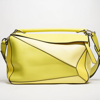 LOEWE 經典Puzzle 中號 芥末黃色