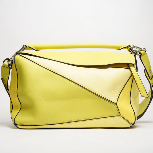 LOEWE 經典Puzzle 中號 芥末黃色