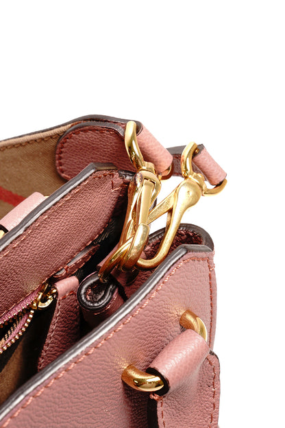 Burberry Buckle 牛皮純色字母logo 單肩包（玫瑰粉色）附兩種背帶