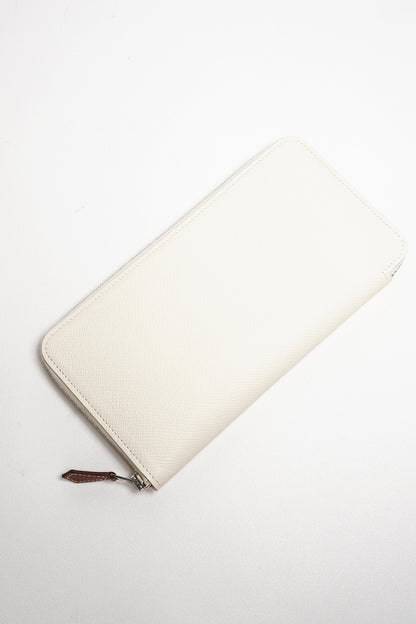 HERMES Silk'In Classique長夾 奶油白