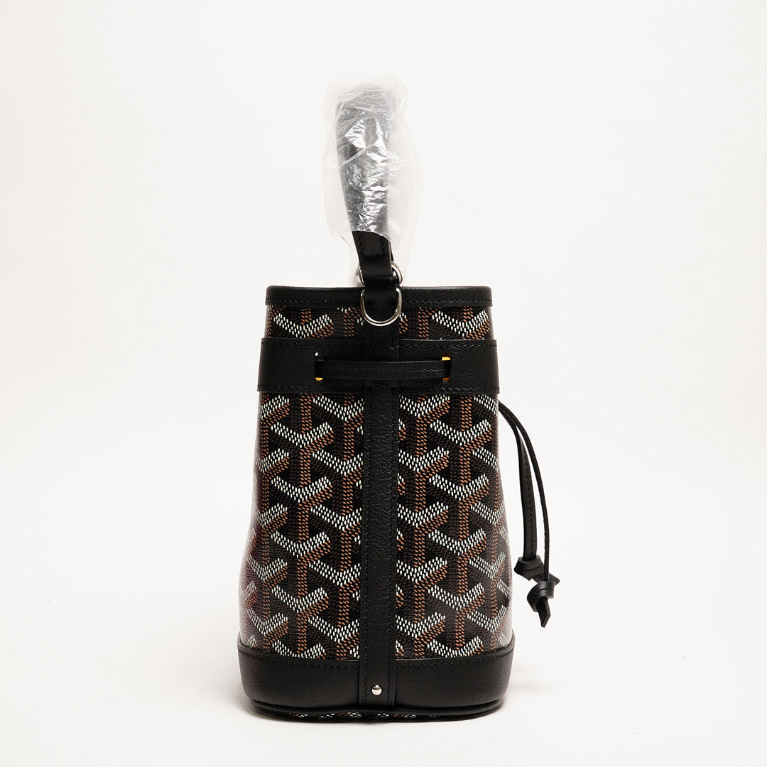 Goyard Petit Flot 迷你小牛皮和帆布水桶包
