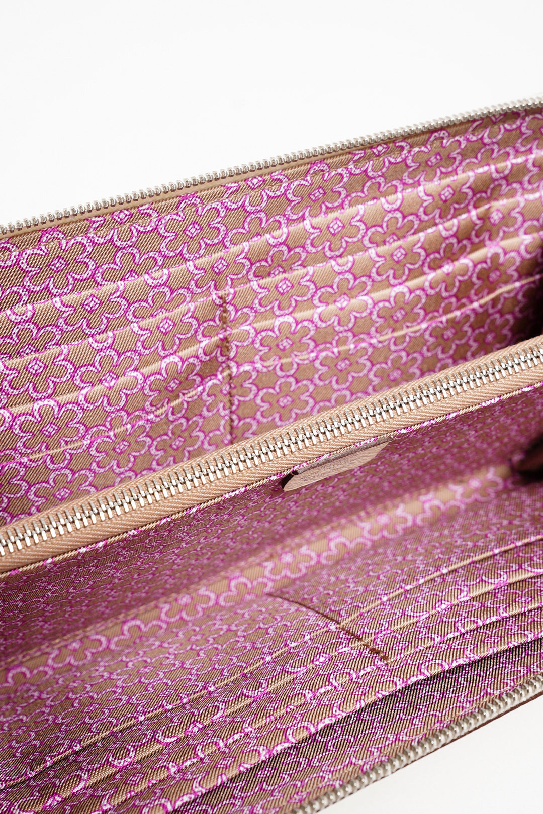 HERMES Silk'In Classique長夾 奶油白