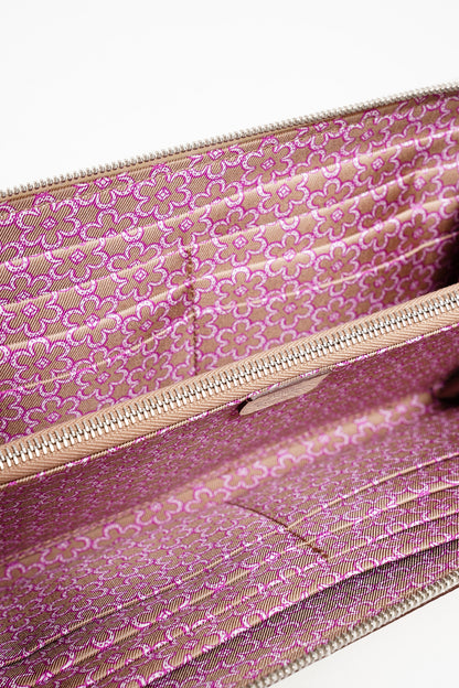 HERMES Silk'In Classique長夾 奶油白