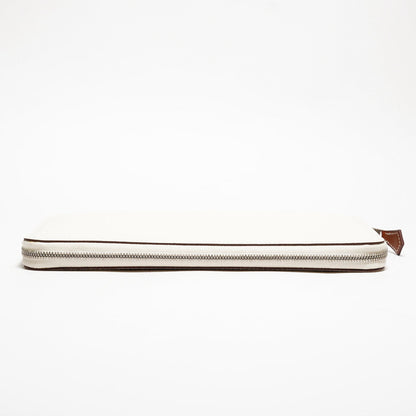 HERMES Silk'In Classique長夾 奶油白