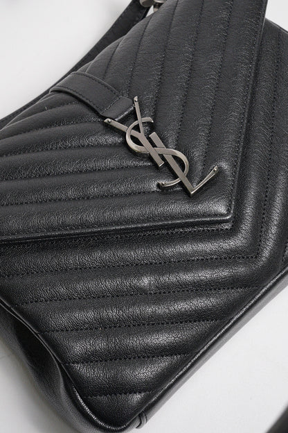 YSL Saint Laurent College 學院包/鏈條包（黑色/銀釦）