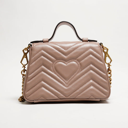 GUCCI GG Marmont 經典金屬雙G LOGO迷你手提兩用包