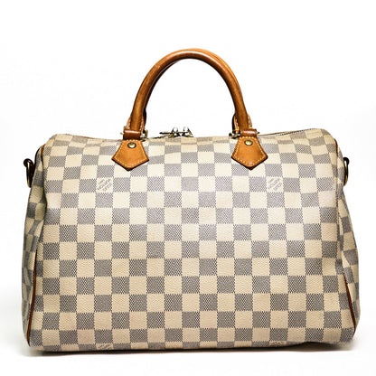 LOUIS VUITTON 白色棋盤 SPEEDY30