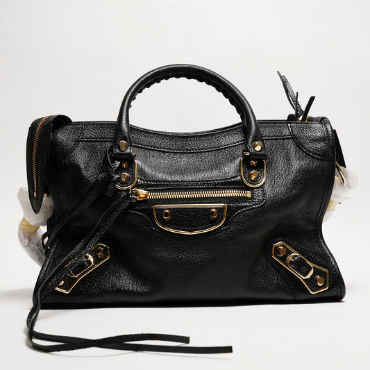 BALENCIAGA S edge city 機車包（黑金色）