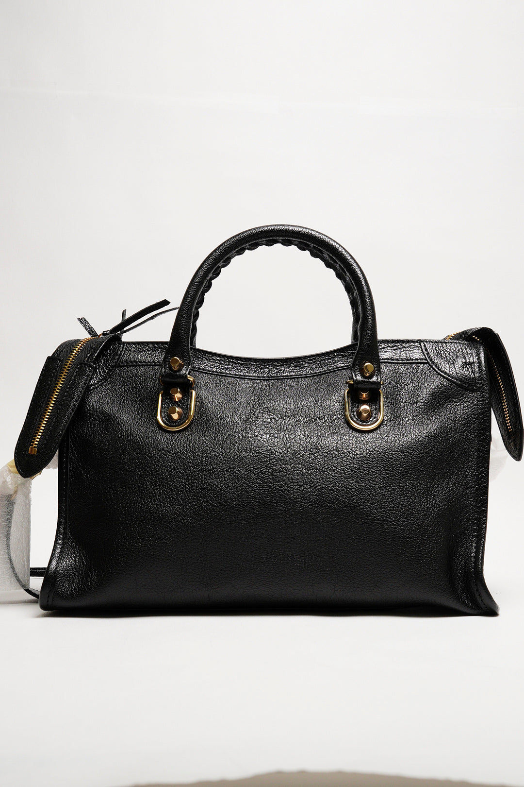BALENCIAGA S edge city 機車包（黑金色）