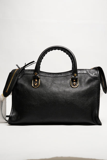 BALENCIAGA S edge city 機車包（黑金色）