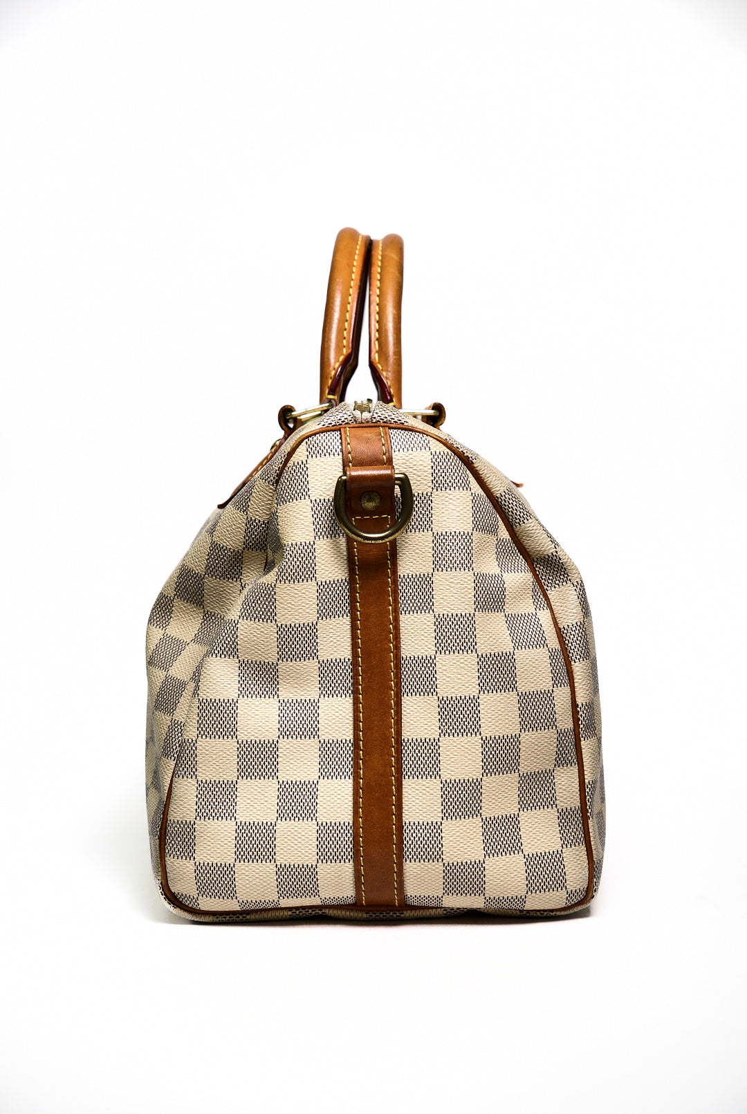 LOUIS VUITTON 白色棋盤 SPEEDY30