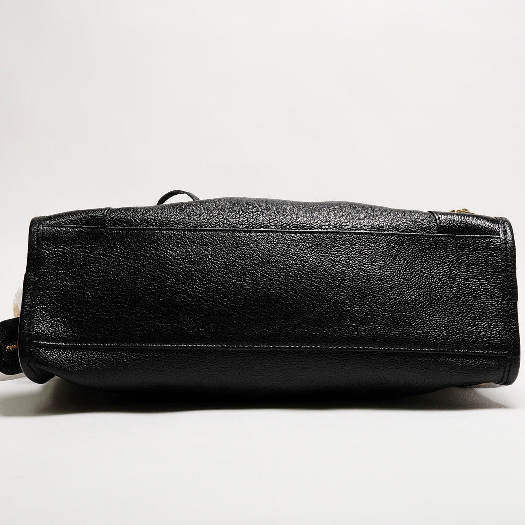 BALENCIAGA S edge city 機車包（黑金色）