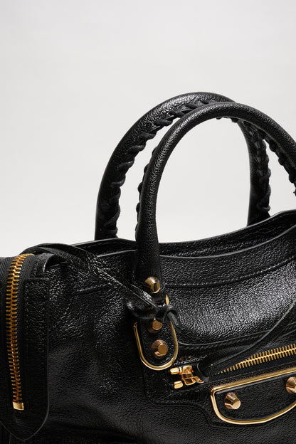 BALENCIAGA S edge city 機車包（黑金色）
