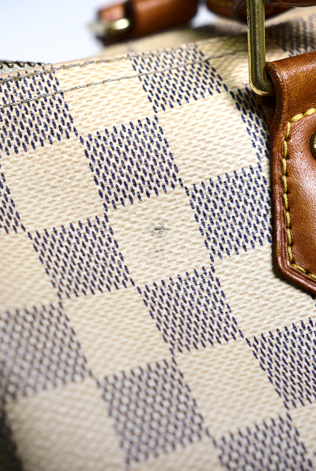 LOUIS VUITTON 白色棋盤 SPEEDY30