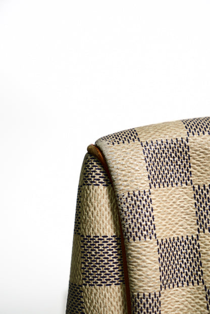 LOUIS VUITTON 白色棋盤 SPEEDY30