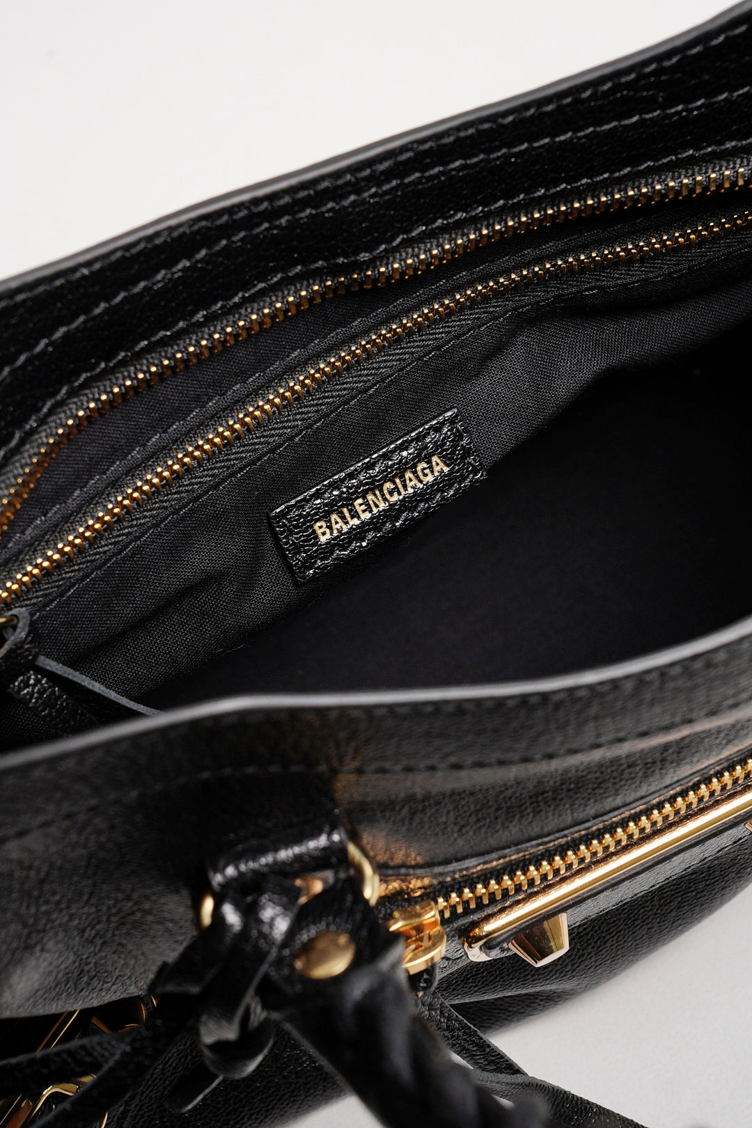 BALENCIAGA S edge city 機車包（黑金色）