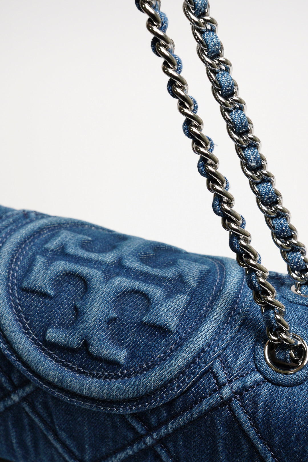 Tory Burch Romy 丹寧牛仔鏈條包