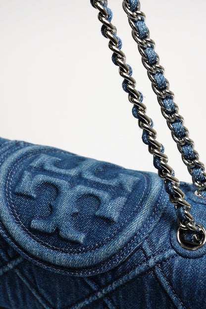Tory Burch Romy 丹寧牛仔鏈條包