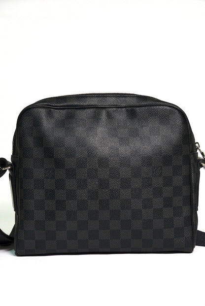 LOUIS VUITTON DAYTON MM DAMIER GRAPHITE 單肩包 DAMIER GRAPHITE 帆布 黑色