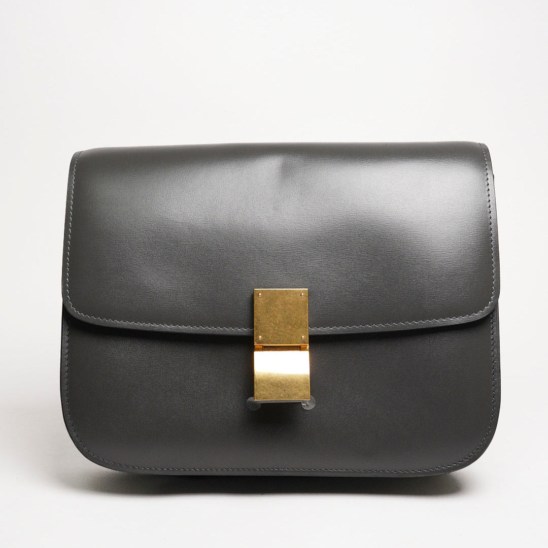 CELINE 牛皮皮革Classic Box金扣肩背袋