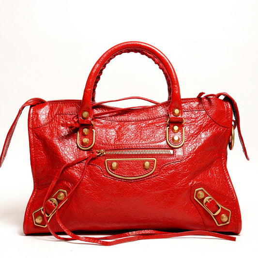 Balenciaga S City 機車包｜熱戀紅