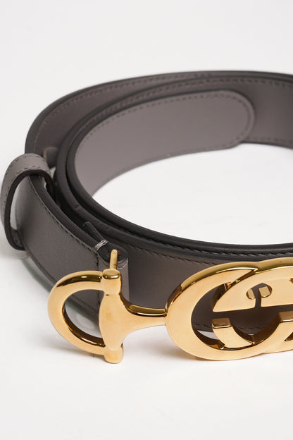 GUCCI ZUMI 灰色皮帶 女款99新